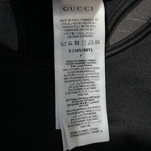 NEW GUCCI Sports Bra black/pink Logo Band Bralette Size Small women - Picture 4 of 8